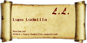 Lupu Ludmilla névjegykártya